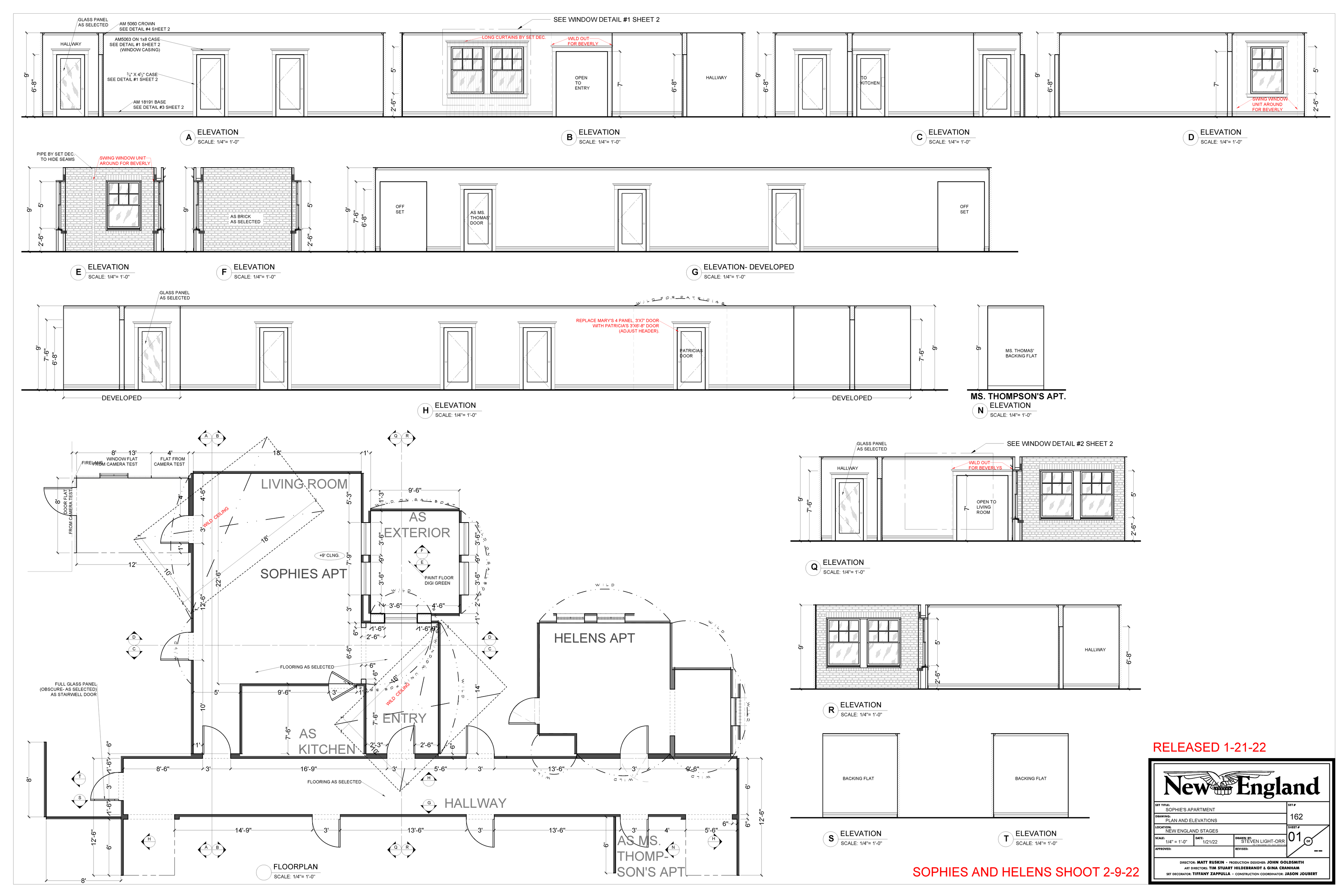 Sophie's Apartment — Plan & Elevations — Steven Light-Orr