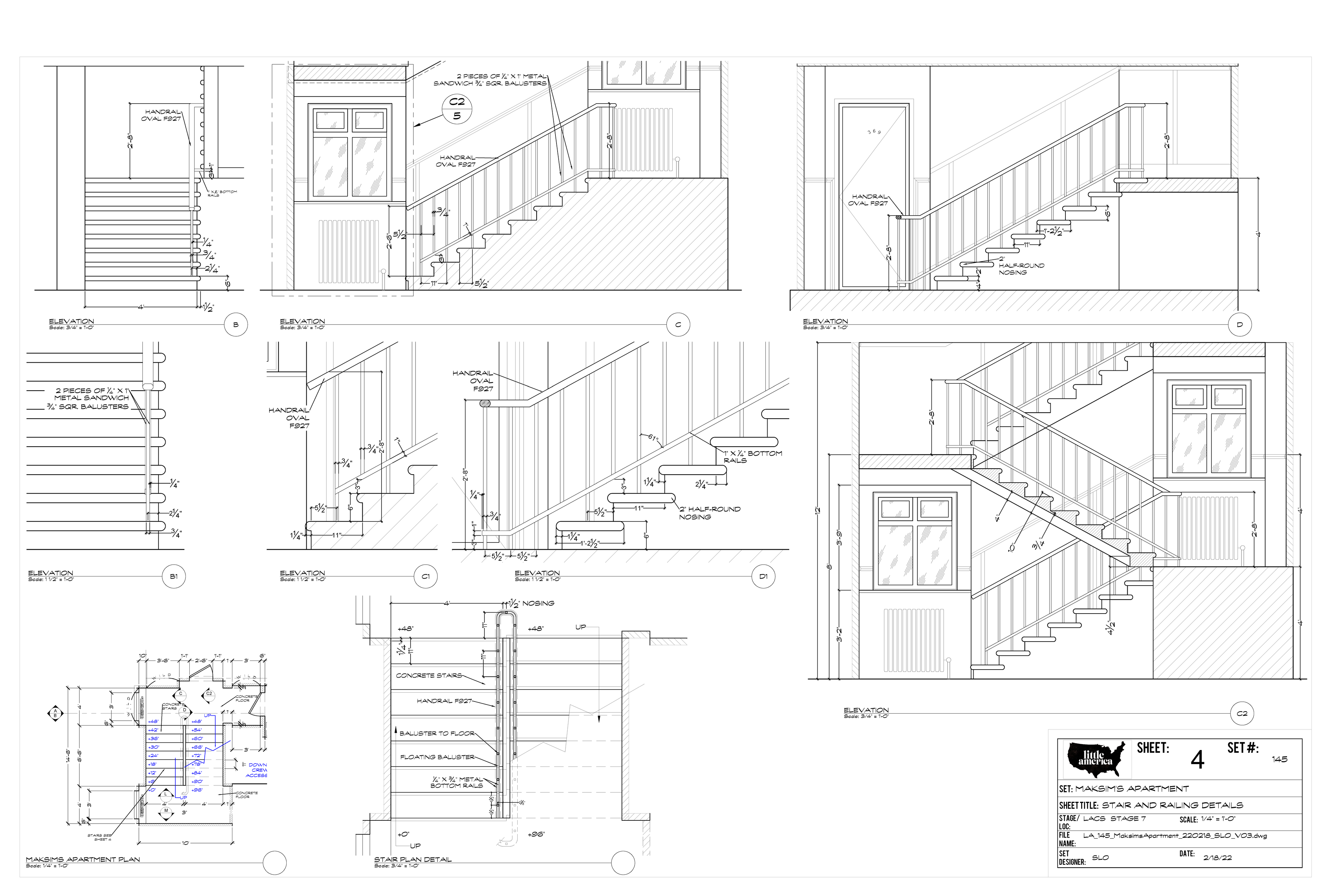 Maksim's Apartment — Sheet 4 — Stair Details — Steven Light-Orr