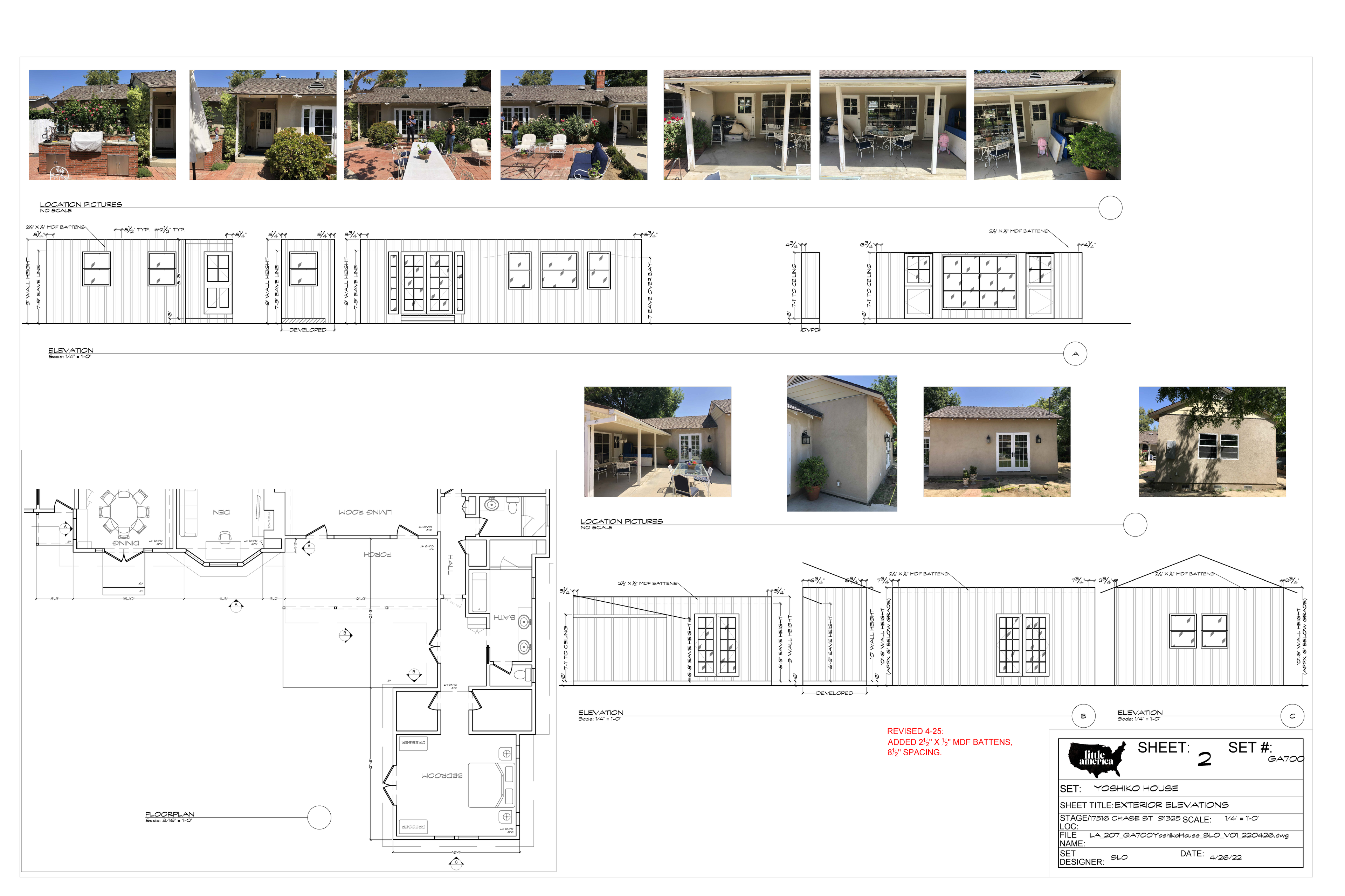 Yoshiko House — Sheet 2 — Exterior Elevations — Steven Light-Orr