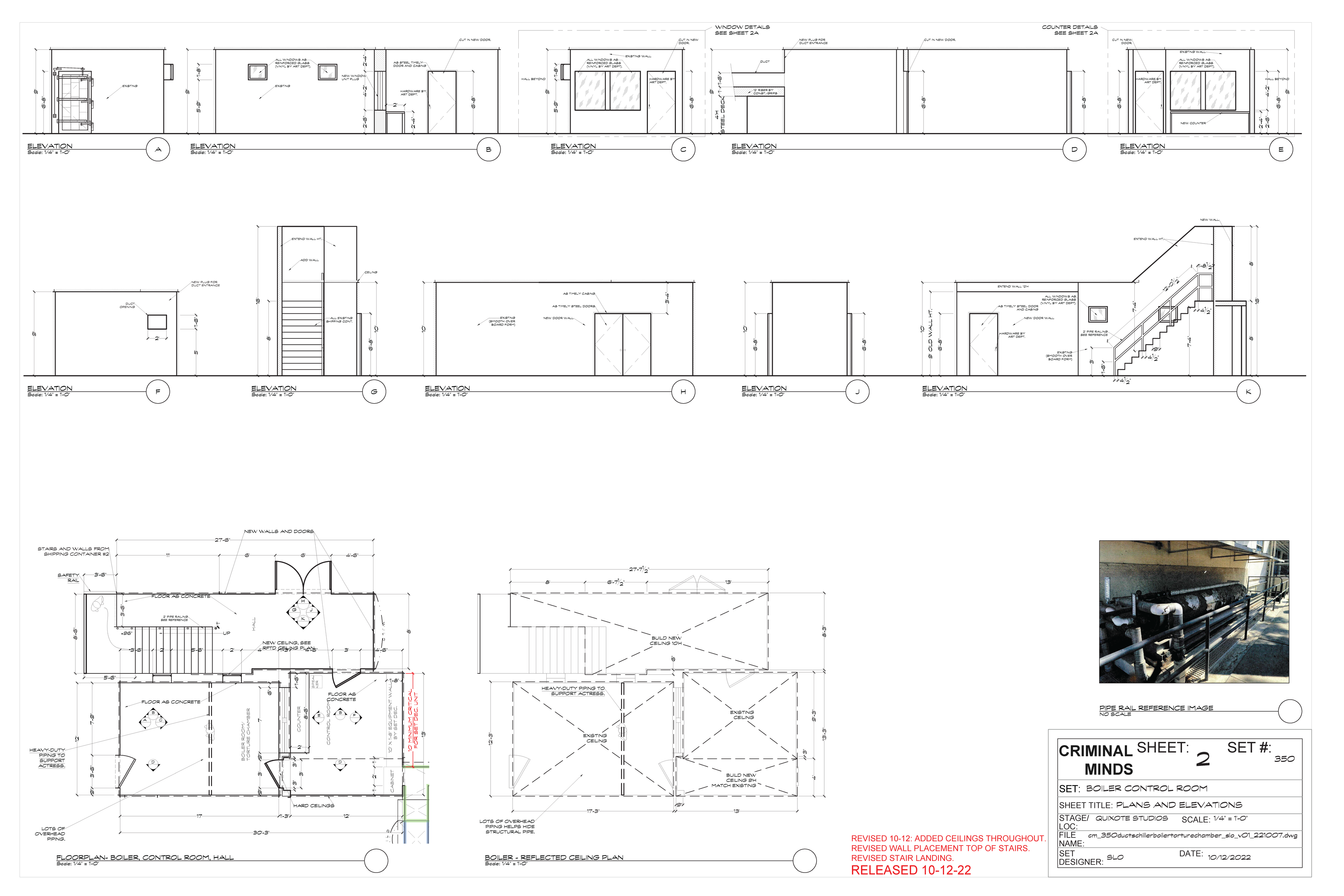 LAT 338 — Sheriff's Station Interior — Plan & Elevations Sheet 1 — Steven Light-Orr