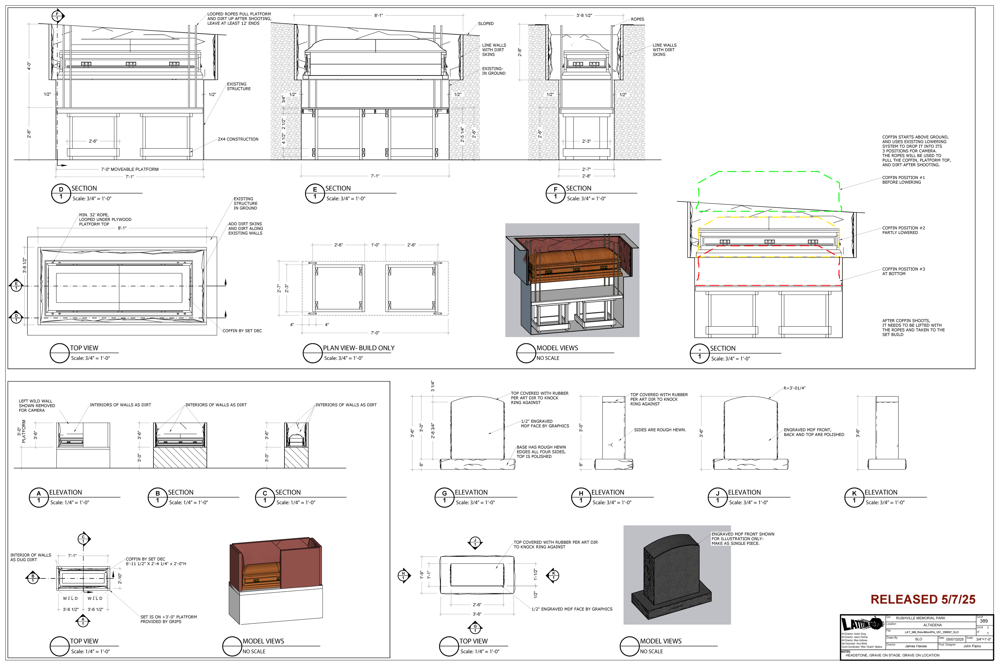 LAT 389 — Rushville Memorial Park — Plan & Elevation — Steven Light-Orr