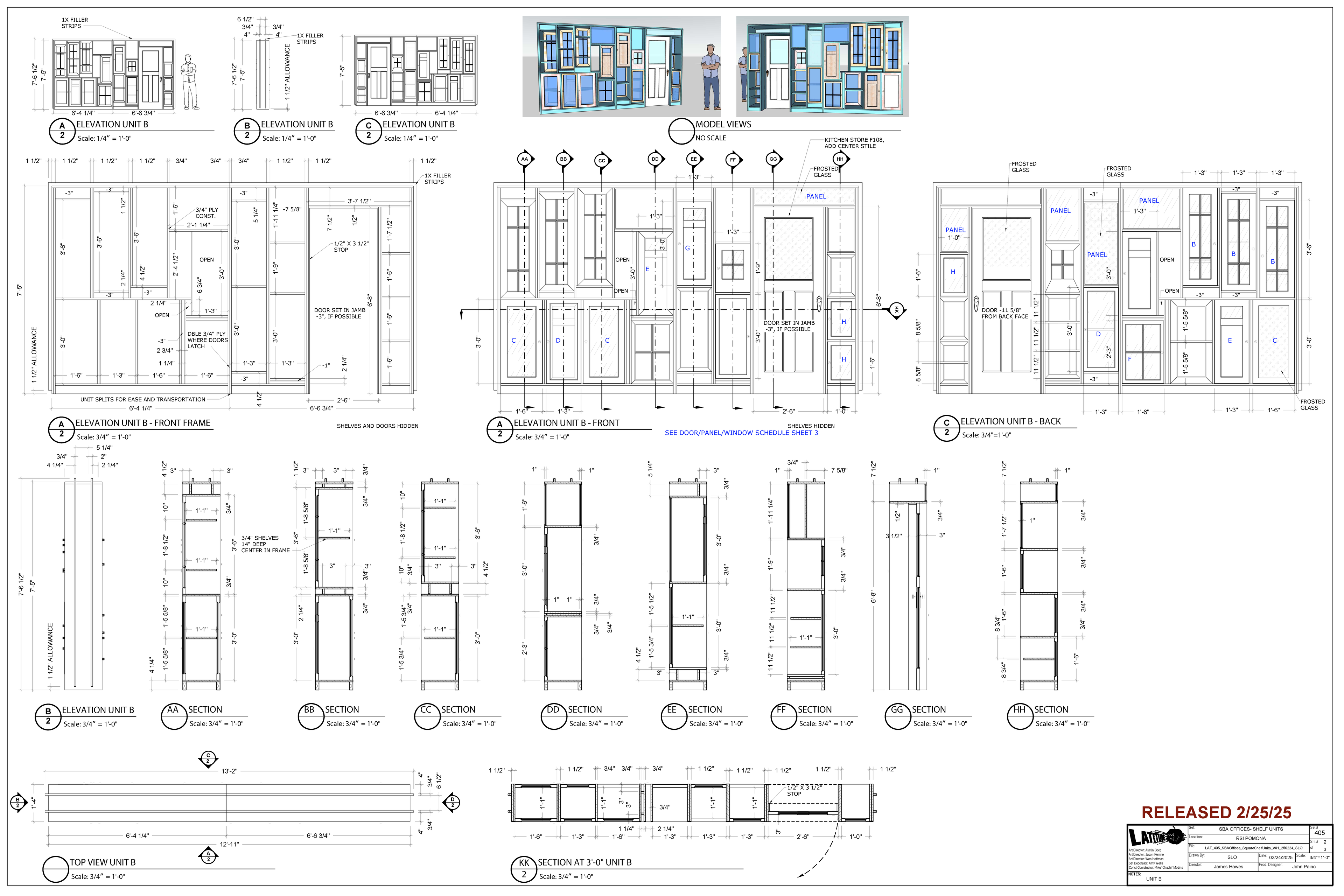 LAT 405 — SBA Offices Square Shelf Units — Sheet 2 — Steven Light-Orr