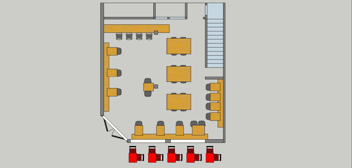 Sketchup restaurant model by Steven Light-Orr