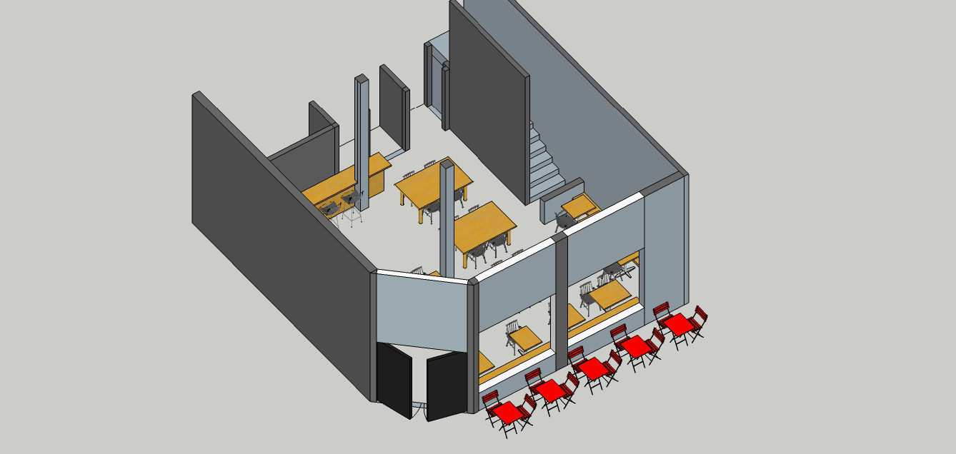 Sketchup restaurant model by Steven Light-Orr