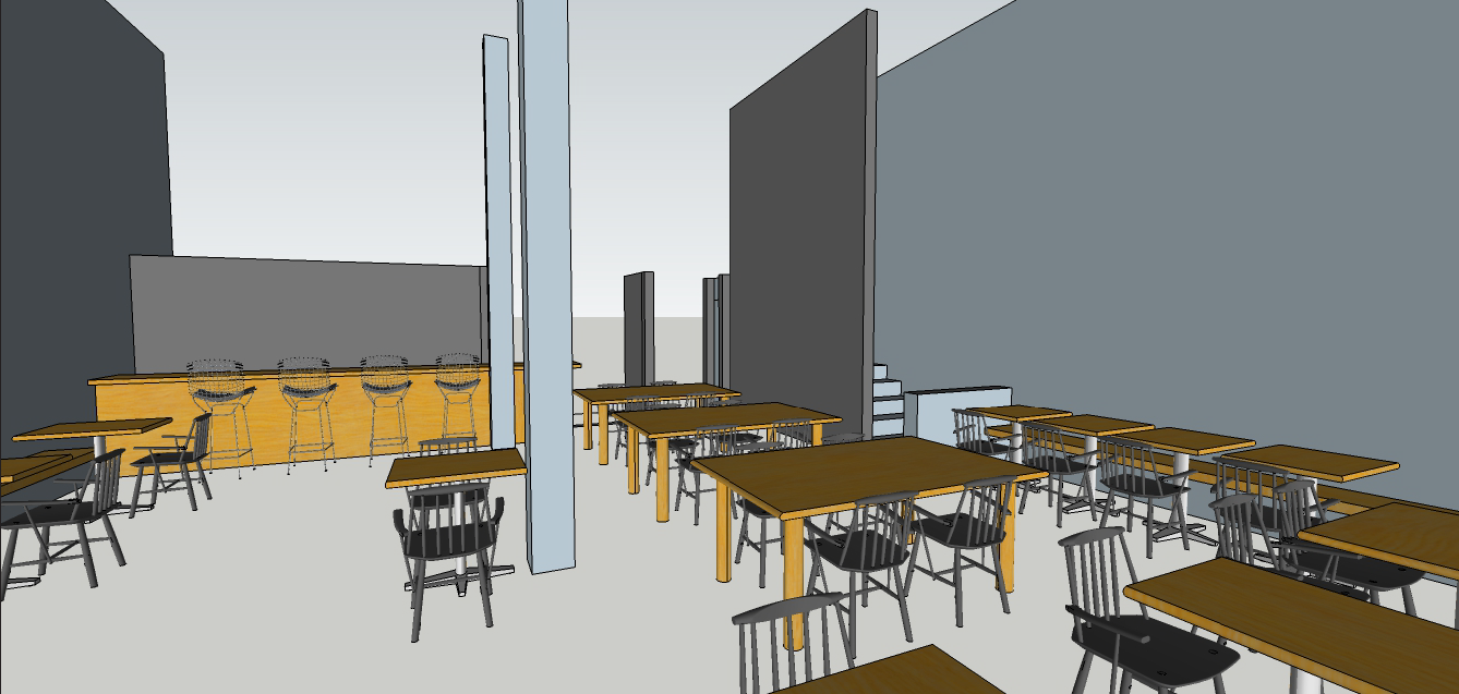 Sketchup restaurant model by Steven Light-Orr