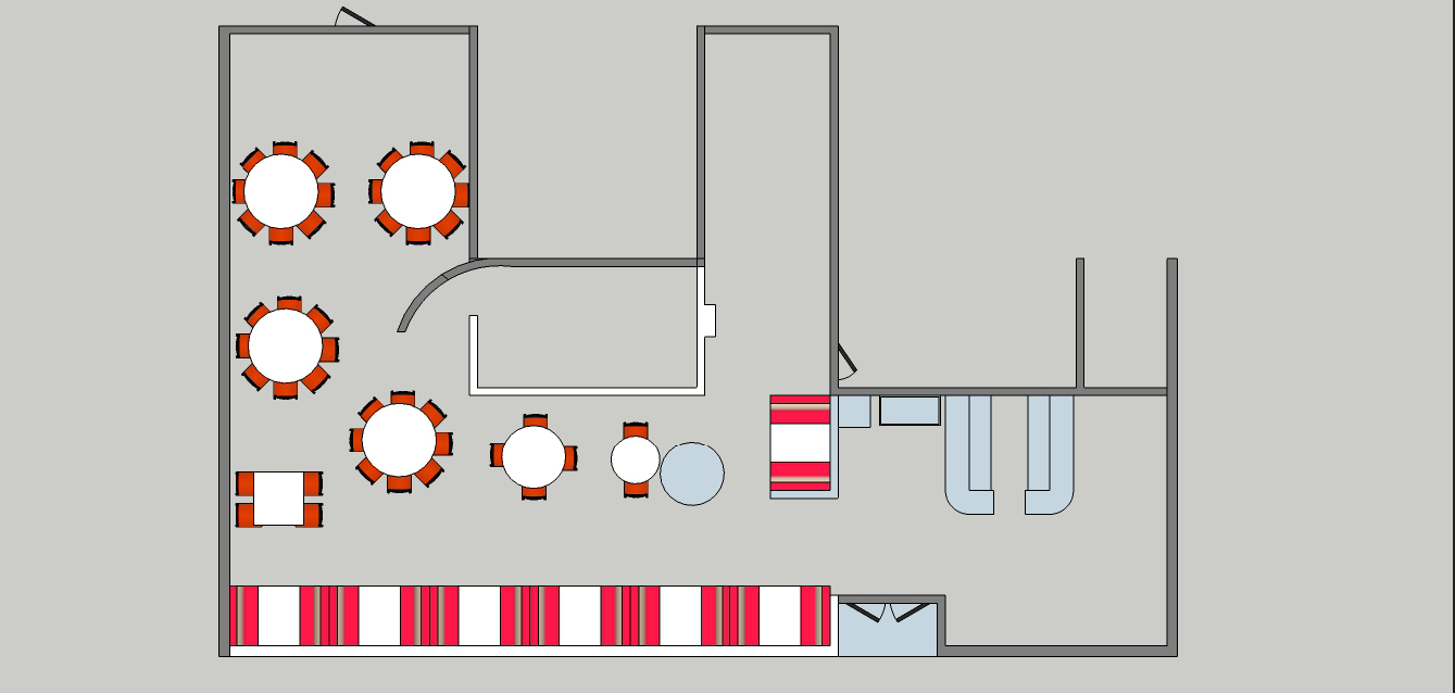 Sketchup restaurant model by Steven Light-Orr