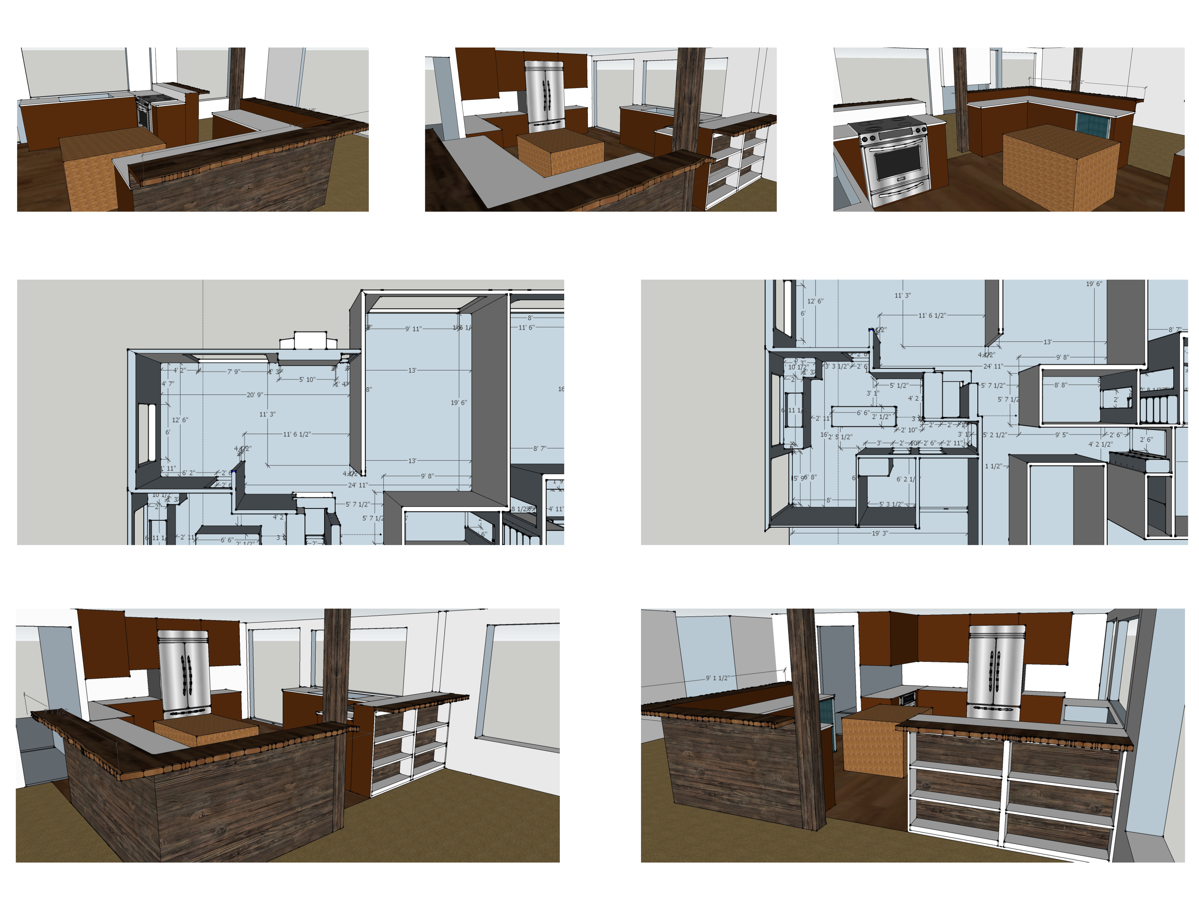 Sketchup kitchen model by Steven Light-Orr