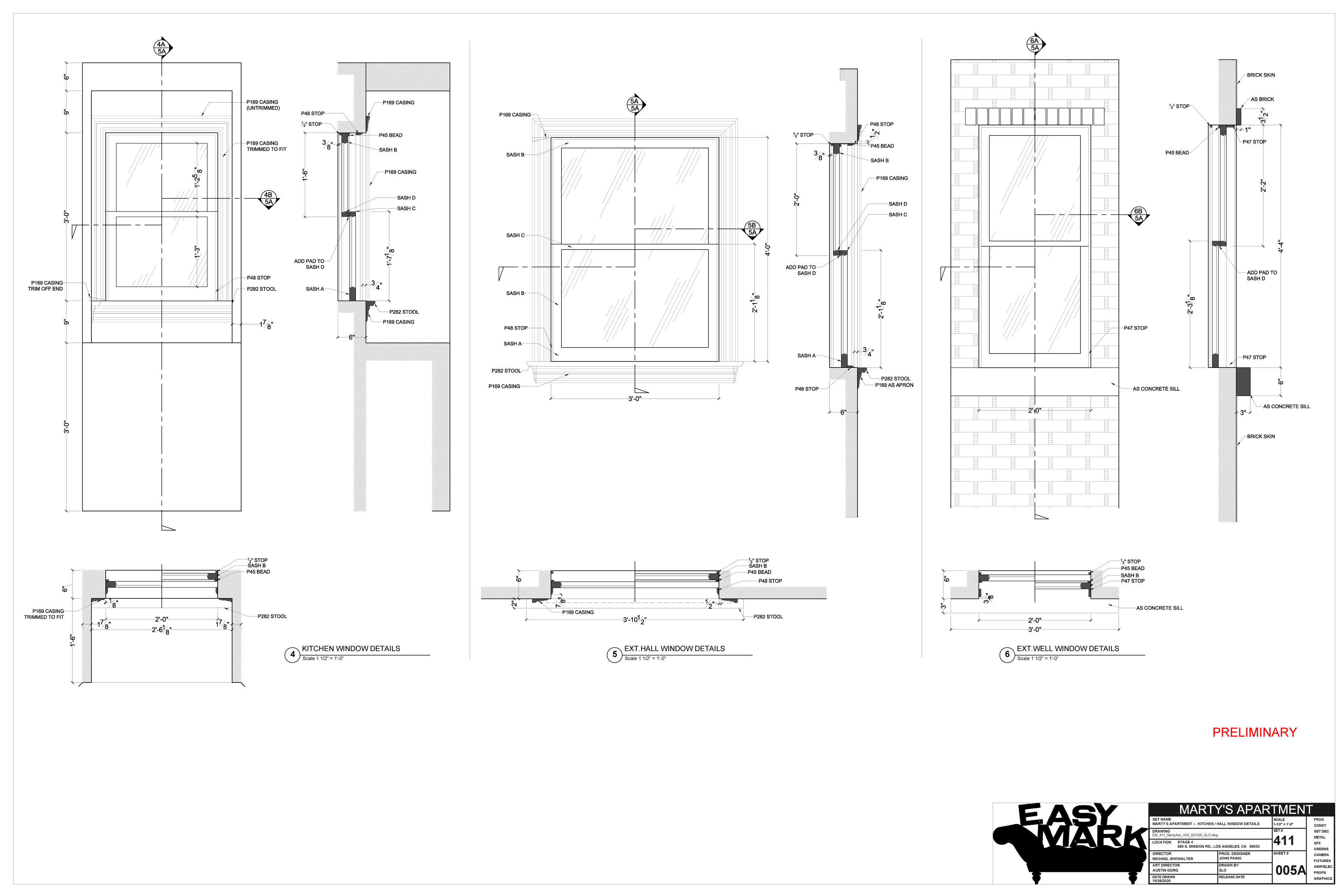 Marty Apt — Sheet 5A — Window Details — Steven Light-Orr