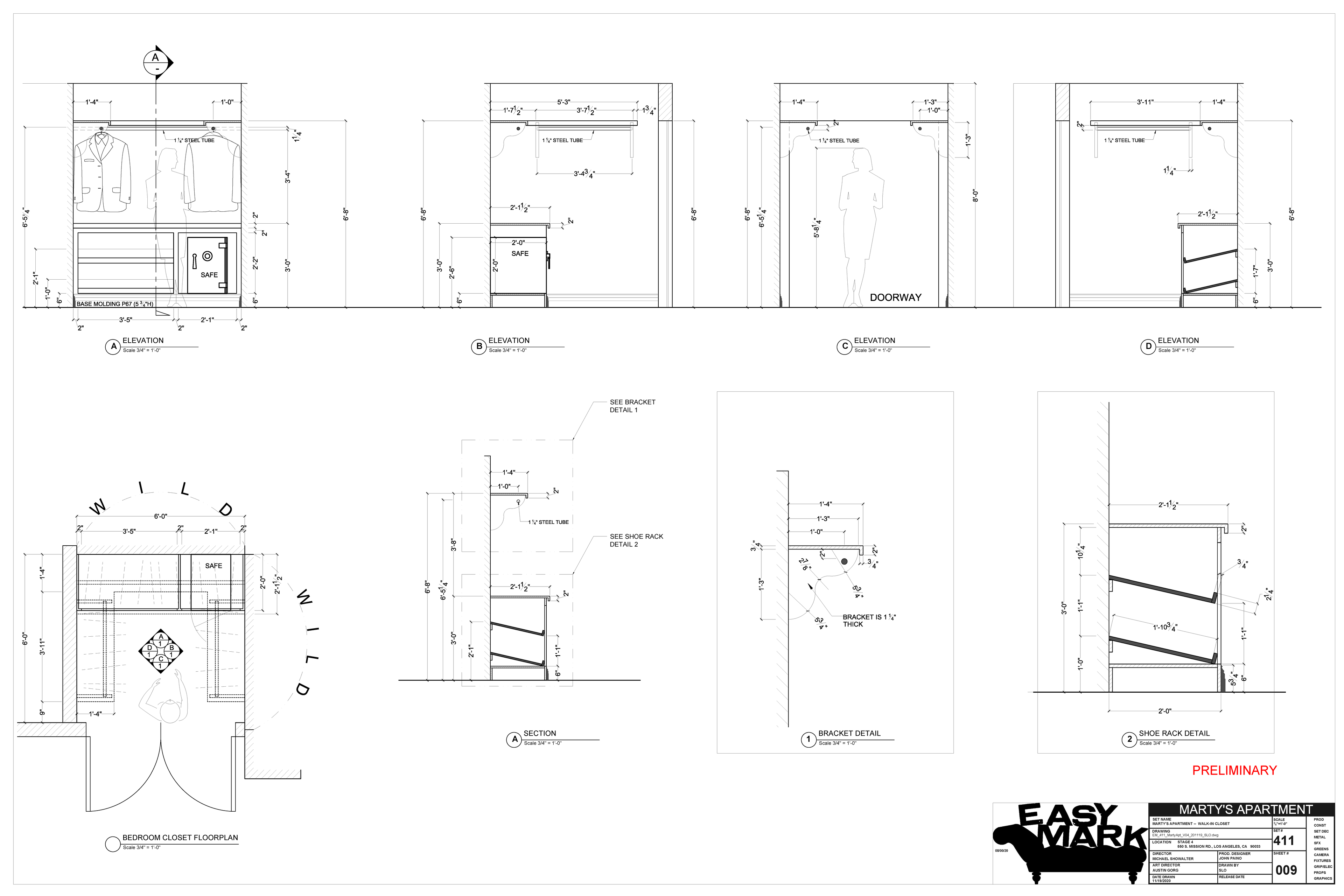 Marty Apt — Sheet 9 — Closet Details — Steven Light-Orr